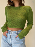 D2611 - Knit Long Sleeve Sweater