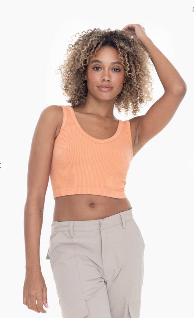 D2475 - Ribbed Cropped Tank