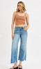 Mid Rise Wide Leg Crop Jeans - D2789