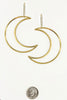Crescent Dangles Brass Earrings - #13