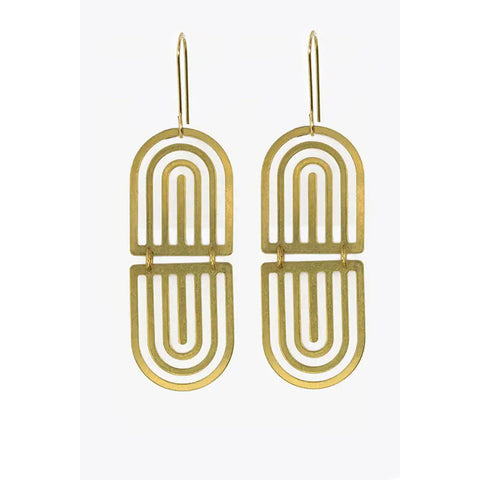 Happy Hippo Brass Earrings - #32