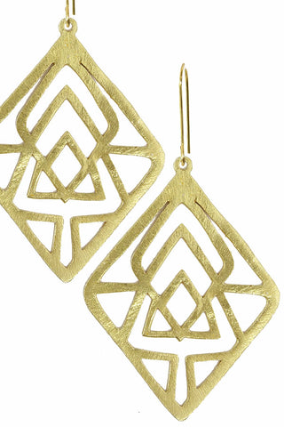 Happy Hippo Brass Earrings - #32