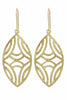 Geometric Shield Brass Earrings - #42