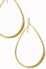 Hammered Drops Brass Earrings - #85
