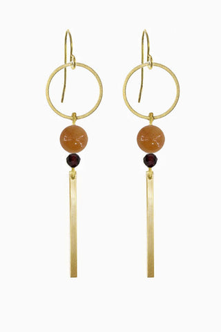 Happy Hippo Brass Earrings - #32