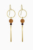 Lolly Aventurine Brass Earrings - #47