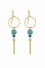 Lolly Denim Brass Earrings - #103
