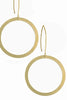 Perfect Circle Brass Earrings - #86