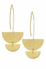 Semi Stack Brass Earrings - #63