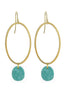 The Blues Howlite Brass Earrings - #83