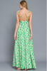 D2379 - Green Print Maxi Dress